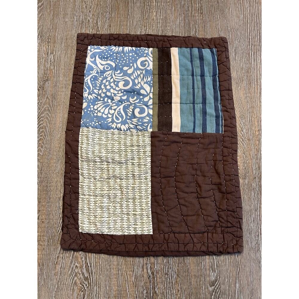 Pottery Barn Teen Patchwork Quilted‎ Standard Pillow Cover Sham 20x26 Boho